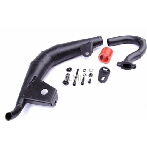 Side Exhaust Pipe Kit Fit for 1/5 Losi 5ive-t Rovan LT King Motor X2