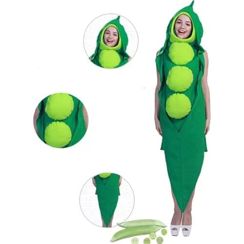 Food pea Cosplay Costume Holiday Party Stage Performance Costume Halloween Costume One Piece cute Costume Christmas Piece