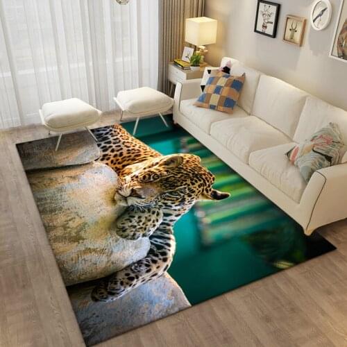 Rugs Living Room Modern Home Decoration Bedroom Bedside rugs 3D Leopard Print Carpet Coffee Table Lounge Mat Floor Mat Washable