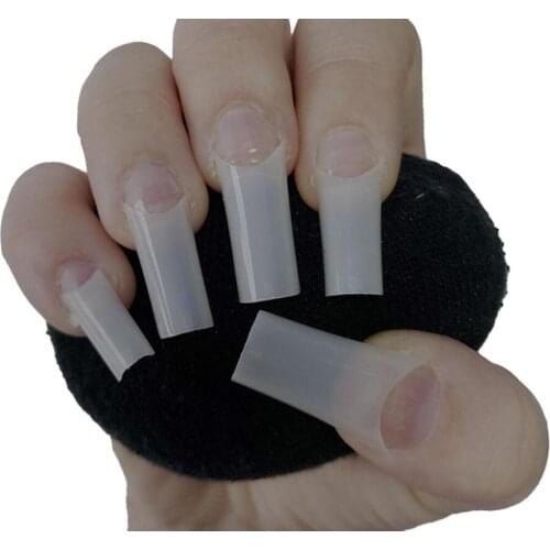 Well-Less French Nail Tips 30mm Xl Square C curve 500 tips XL C-Curve Straight Square Tips XL C-Curve Square Tips (CLEAR)