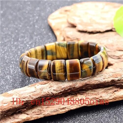 Natural Chinese Jade Stone Tiger Eye Beads Bangle Elastic Bracelet Fashion Charm Jewelry Carved Amulet Gifts for Women Men