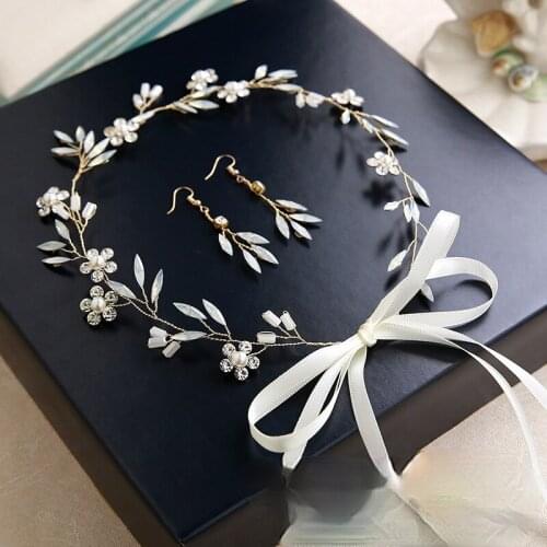 New bride wedding headdress Korean rhinestone headband wedding hair accessories wedding accessories simple super fairy beauty