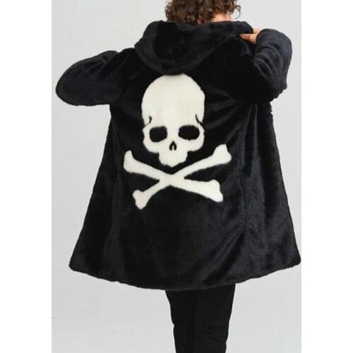 Autumn black fur leather coats mens warm faux mink fur leather coat men loose clothes winter thicken jaqueta de couro hooded