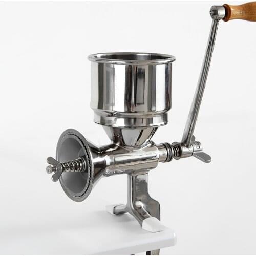 Full stainless steel Chili Soybean Grain Rice Mill Wheat Corn Flour Hand Crank Oats Flour Mill grinding miller Pulverizer
