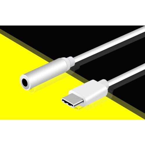 Durable Cable 3.5mm Type C to AUX Data Converter Adapter Earphone for Phone