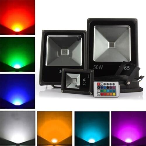 10W 20W 30W 50W 85-265V/12V/24V RGB led flood light LED luminaire projector outdoor lamp Red/Green/Bule/Yellow/Warm/Cold White