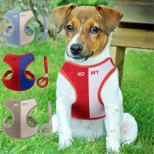 Dog Harness and Leash Set No Pull Adjustable Harness for Small Large Dogs Pet Cat Harness Vest Walking Dog Leash French Bulldog