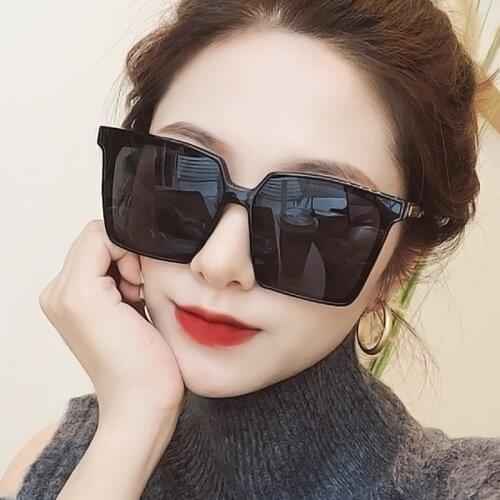 Oversized Shades Women Sunglasses Black Fashion Square Glasses Big Frame Vintage Retro Glasses Female Unisex Oculos Feminino