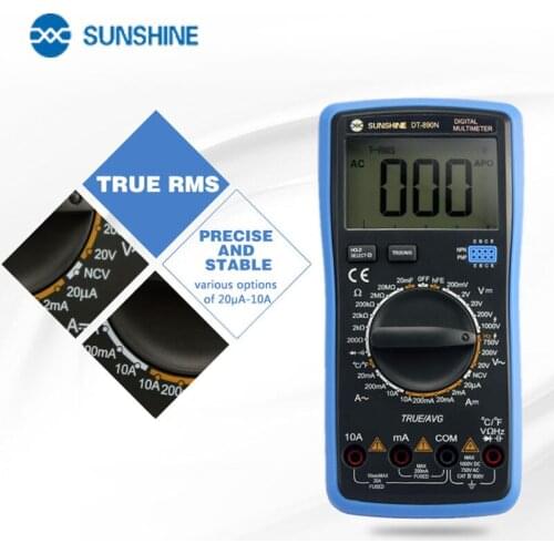 SUNSHINE DT-980N Touch Multimeter AC DC Voltage and Current Intelligent Integration Burn-proof Design