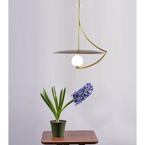 Nordic modern minimalist Pendant lights black walnut color Pendant lights living room dining room bedside gloss lighting