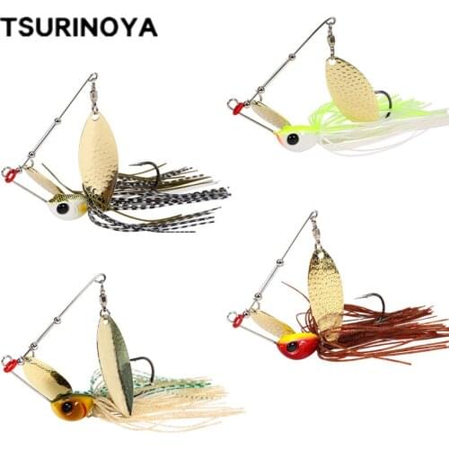 TSURINOYA Head Weight 7g 10g Spinners Bait Artificial Spinner Bait Fishing Lure with Rotate Sequins Metal Jig Spinnerbait Pesca