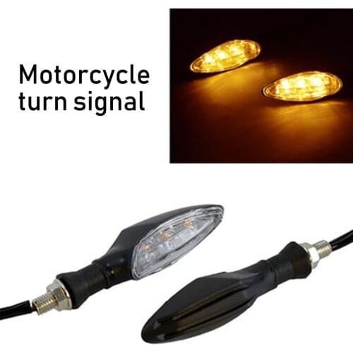 2pcs Universal Motorcycle LED Turn Signal Amber Indicator Blinker Light Scooter Motorbike Lamp Blinker Motorbike Accessories