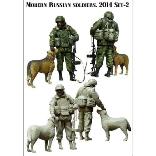 1/35 Resin Figures Model Kit-C210 WW2 MODERN. RUSSIAN SOLDIERS Unassembled unpainted
