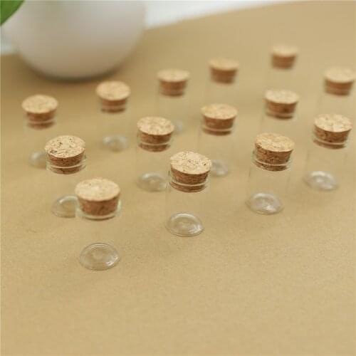 12pcs/lot 22*30mm 5ml Mini Glass Bottle Test Tube Spice Storage Container Small DIY glass Jars Vial Tiny Cork Bottles Stopper