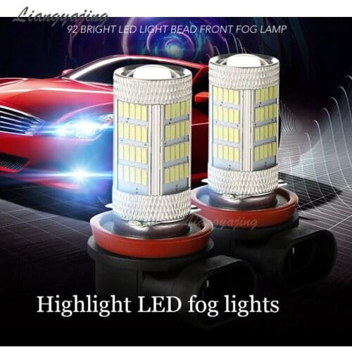 2pcs H11 H8 H7 LED Fog Lights HB4 HB3 9005 9006 LED Fog Lamp Bulbs 92SMD Car Driving Light Auto Lights 12V 24V