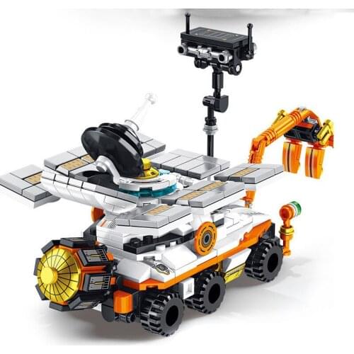 556Pcs Educational Building Blocks Toys For Kids Boys 6Year DIY Birthday Gift 633058 2Changes 12 IN 1 Mars Exploration Car Model