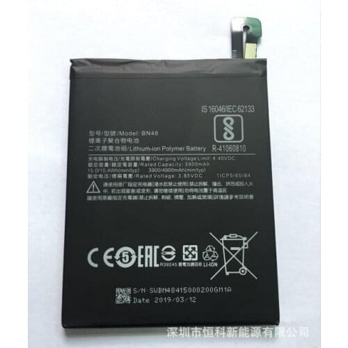 3900mah Phone Battery for Xiaomi Redmi Note 6 Pro / Hongmi Note6 Pro BN48 Mobile Phone Li-ion battery with Repair tools