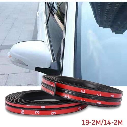14/19mm Car Seal Strips Automobiles Seal Protection Door Edge Windshield Roof Rubber Sealing Strip Noise Insulation Car Styling