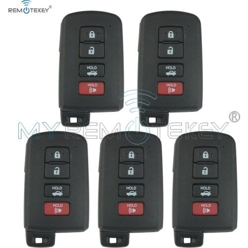 Remtekey 5pcs HYQ14FBA 4 button for Toyota Camry Hybrid Avalon Corolla Highlander RAV4 2012 - 2016 Smart key case shell cover