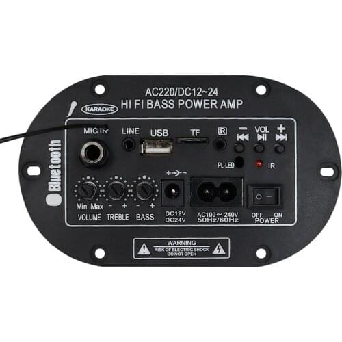 8-inch Power Amp Digital Power Amplifier Power Amplifier Board Speaker With Microphone Built-in Bluetooth Microphone Mono Accses
