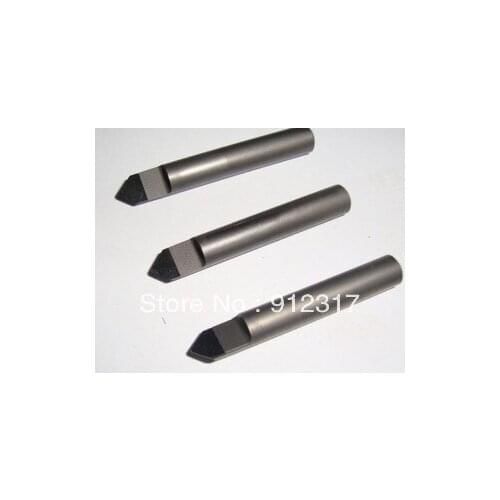 D6mm*L40*0.4*A90 PCD Stone Carving tools, Marble/Granite Engraving bits, Diamond End mills
