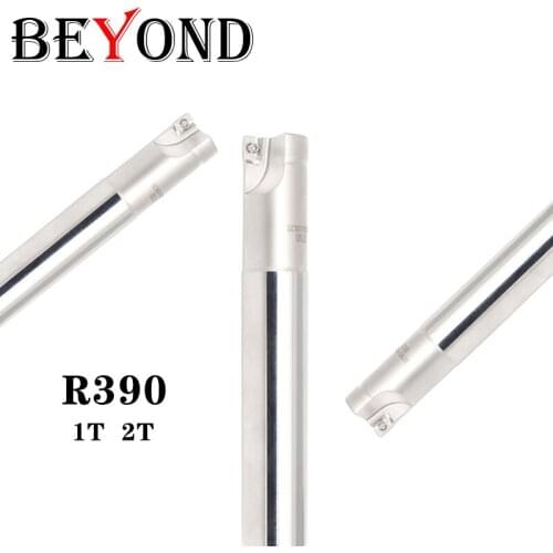 BEYOND R390 16 17 20 32mm 1T 2T 120L 150L 200L Fine Milling Cutter Shank R0.8 End Mill Seismic CNC Tool Holder