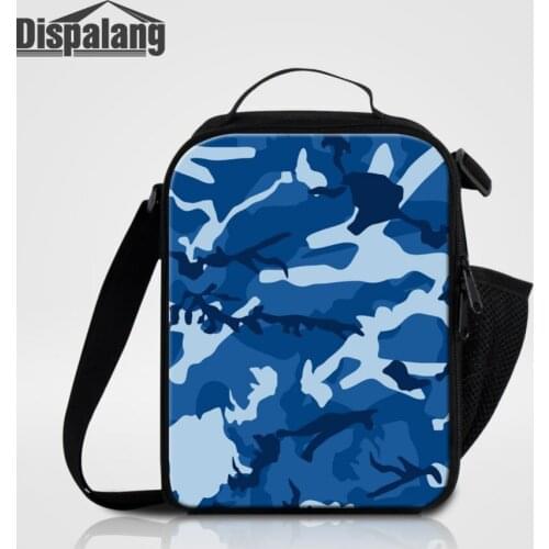Dispalang Camouflage Lunch Thermal Cooler Bag for Kids Food Storage Bag Cool Camo Insulation Small Lunch Bag For Men Women