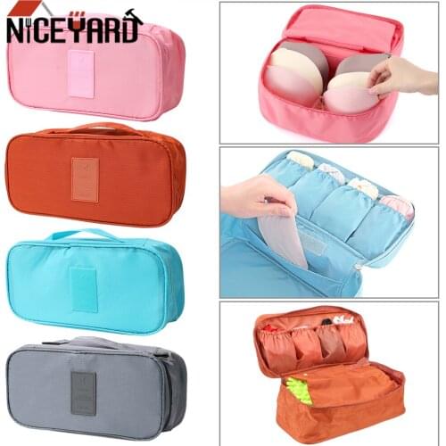 NICEYARD Travel Clothes Organizer Womens Bra Underwear Storage Bag Portable Multifunction Cosmetic Makeup Pouch Case