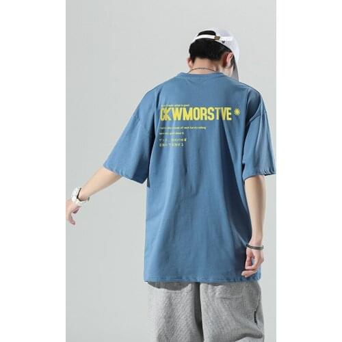 Funny letter print T- shirt Mens 2021 Summer Fashion Tshirts Casual Black Mens 100% Cotton Street Hip Hop Short Sleeve Tees