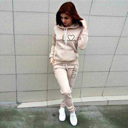 Two Piece Set Women Hoodies And Pants Female Tracksuit Hooded Sweatshirt Causal Autumn Spring Outfits Suit Clothes Size S-4XL