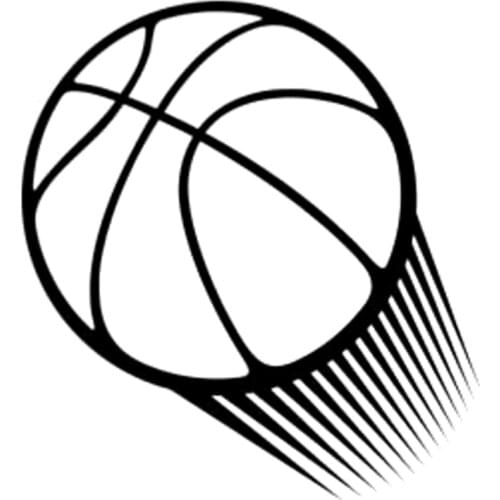 Beautiful Car Stickers Sports Basketball PVC Car Decoration Accessories Decals Creative Anti-UV Waterproof Sunscreen Black/white