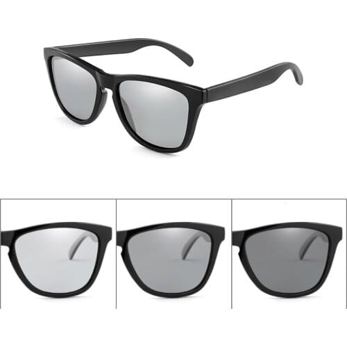Men Fashion Photochromic Polarized Sunglasses Classic Frame Photochromic Polaroid Sun Glasses for Men Lens Men Women UV400