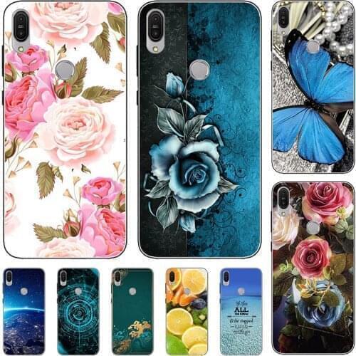 Fashion Flower Case For ASUS Zenfone Max M1 ZB555KL ZB556KL Cover Soft Silicone Cat Printing Capa Coque
