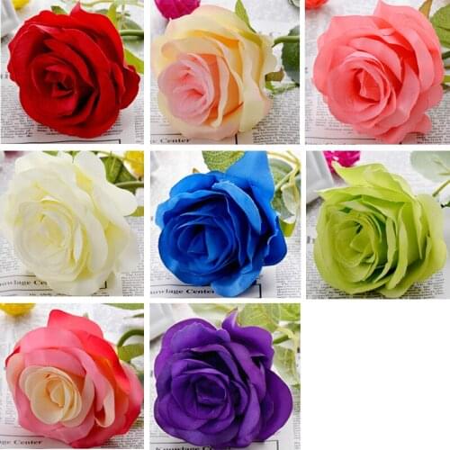 Pretty 1PC Latex Rose Artificial Flowers Real Touch Rose Flowers for Home Wedding Decoration Party Birthday Valentines Day Gift
