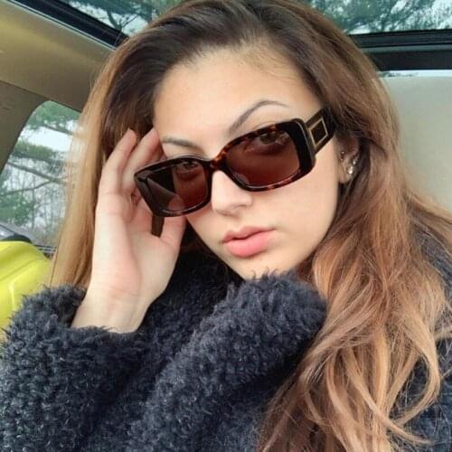 High Quality Vintage square sunglasses woman 2020 Fashion brand designer gradient small sunglasses ladies UV400 shades