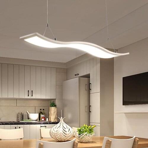 Wavy shape led commercial lighting Ultra-thin office led pendant light school library led wave light study room reading light