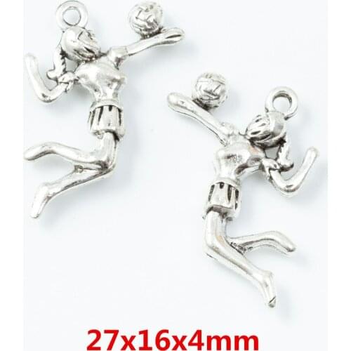 20 pieces of retro metal zinc alloy girl pendant for DIY handmade jewelry necklace making 6793