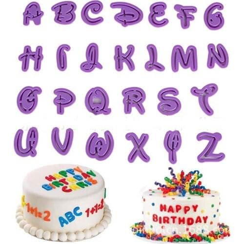 26 English Letter Shape Cake Cookie Cutter Fondant Cake Decorating Tools Cake Decoration Mold DIY Mould E781