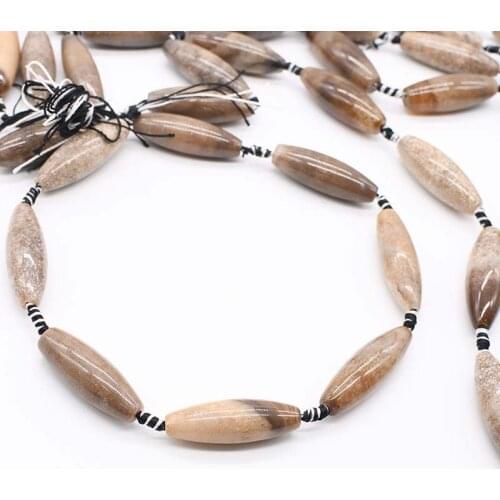 1 strands/lot Natural Oval Brown Agate Loose Beads For DIY Bracelet Necklace Jewelry Making Strand 15"