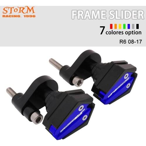CNC Motorcycle Falling Protection Frame Slider Fairing Guard Crash Pad Protector For YAMAHA YZF-R6 YZFR6 YZF R6 2008-2017