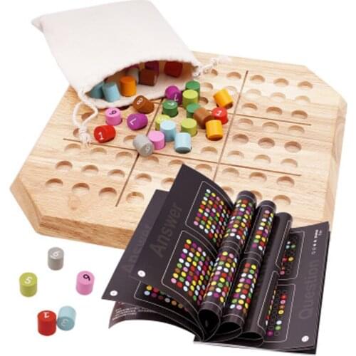 Wooden Sudoku Game Chess Quality Wooden Puzzle Educational Toys For Children Intelligence Development Puzzle Games Toys