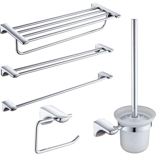 Langyo Bathroom Towel Holder Hanger Bathroom Chrome hardware sets Accessories Towel Rack Wall-mount Towel Paper holder