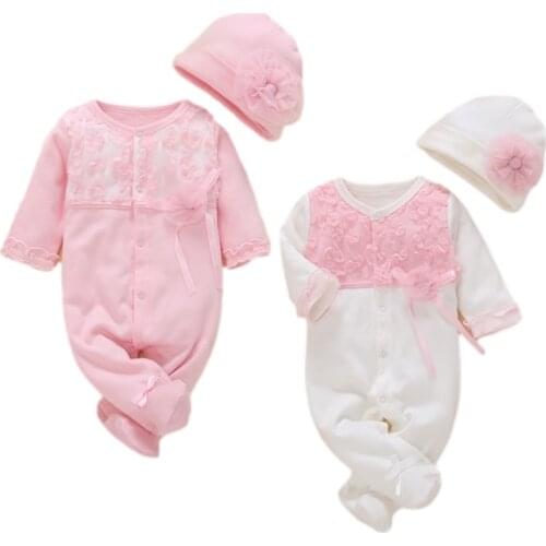 Newborn Baby Girl Clothes 0 3 Months Summer Romper Cotton Footwear Rompers Jummper Cute 0 3 6 Months Baby Girl Clothing Infant