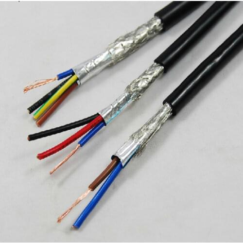 Farrow Cable RVVP, 1m High quality 0.5^mm2 2 cores Shielded Cable for spindle, inverter and stepper motors, electrical cables