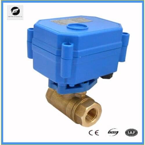 CWX-15 DN15 2-way DC3-6v motorized brass ball valve CR05 5 wires with feedback signal mini electric valve 1/2 inch
