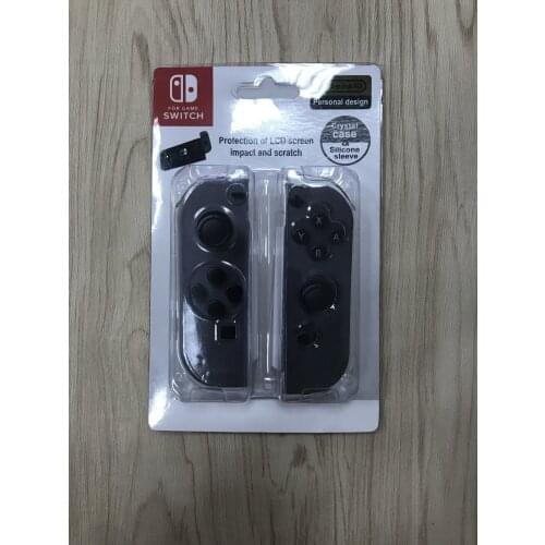 For nintendo ns switch joy-con controller game pad clear transparent crystal hard plastic protect case set