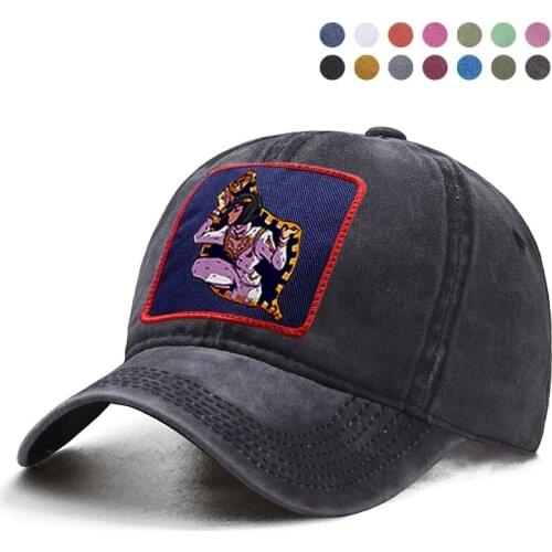 Janpan Anime Jojos Bizarre Adventure Baseball Cap Woman Man Brand Hat Dad Trucker Solid Snapback Casquette Low Profile Caps