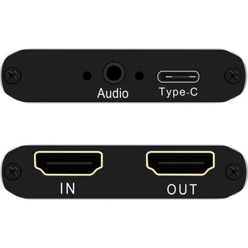 HDMI to USB 2.0 TYPE C Video Capture Card Full HD UVC Playback Card for Live Streaming Support vMix OBS Studio