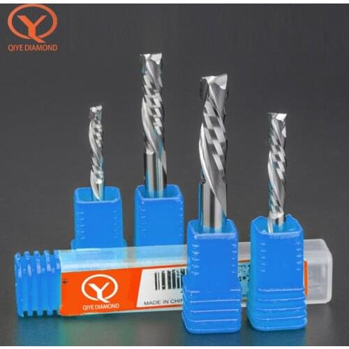 Compression milling HRC55 cutter Spiral Router Bits Up Down Bit CNC End Mill for Wood Carving Engraver Milling Cutters for Mills