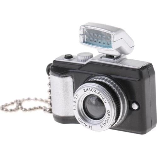 1:8 Scale Dollhouse Miniature Digital SLR Camera Dolls House Decoration Accessory Black